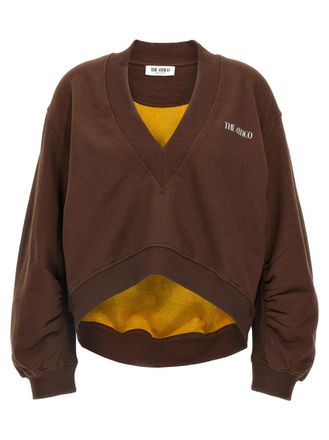 The Attico Brown 3D logo sweatshirt