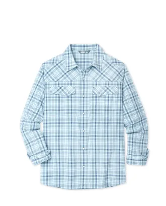Stio | Mens Eddy Shirt Long Sleeve, Size Extra Extra Extra Large in Windchill Plaid
