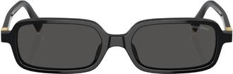Miu Miu Dark Grey Pilot Ladies Sunglasses MU 11ZSF 16K5S0 52