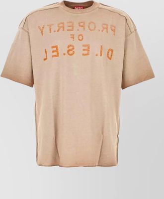 Diesel cotton look t shirt graphic print