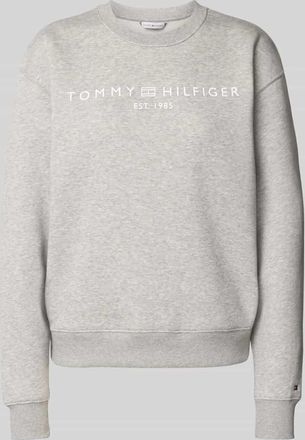 Tommy Hilfiger Relaxed Fit Sweatshirts aus Baumwoll-Mix in Hellgrau Melange, Größe XL