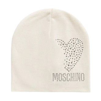 Moschino Wollen muts - Dames - Accessoires - Beige - Maat: ONE Size Wol