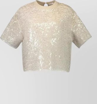 Brunello Cucinelli silk short-sleeve blouse