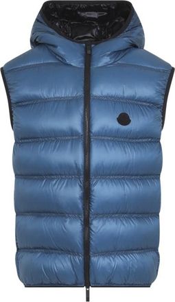Moncler Blue Sleeveless Hood Jacket