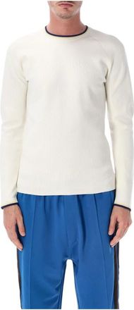 Yohji Yamamoto Truien & Vesten, Heren, Wit, S, Round-neck Truien