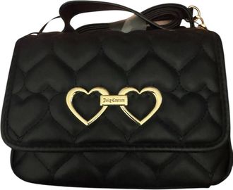 Juicy Couture Womens Quilted Crossbody Bag With Heart Detail In Black