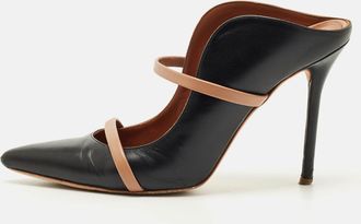 Malone Souliers Black/beige Leather Maureen Heel Mules