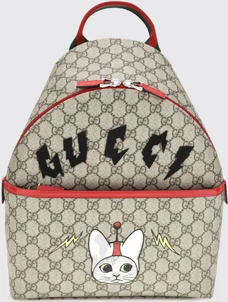 Gucci Zaino da bambino in tessuto GG Supreme con monogramma e manico superiore