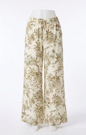 Z Supply Overlook Tiki Tide Linen Pants In Island Coconut