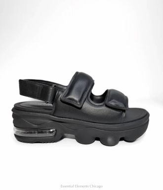 All Black Womens Air Rocks Sandal In Black