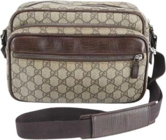 Gucci Pre-owned Cross Body Bags, male, Beige, Size: ONE SIZE Pre-owned Vintage Shoulder Bag