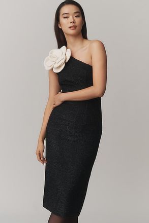 Mac Duggal Ieena for Mac Duggal Floral One-Shoulder Dress