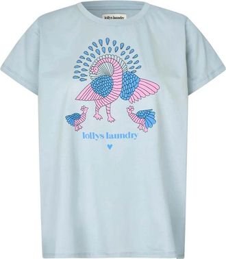 Lollys Laundry T-shirts - Dames - T-shirts - Blauw - XS - Tops