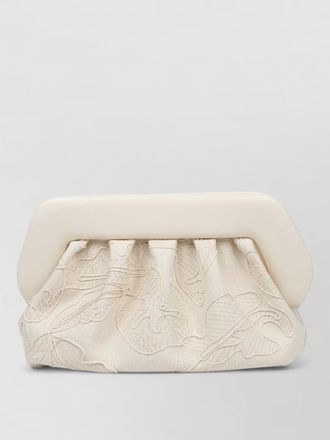 Themoir&egrave; clutch bag detachable strap pleated design