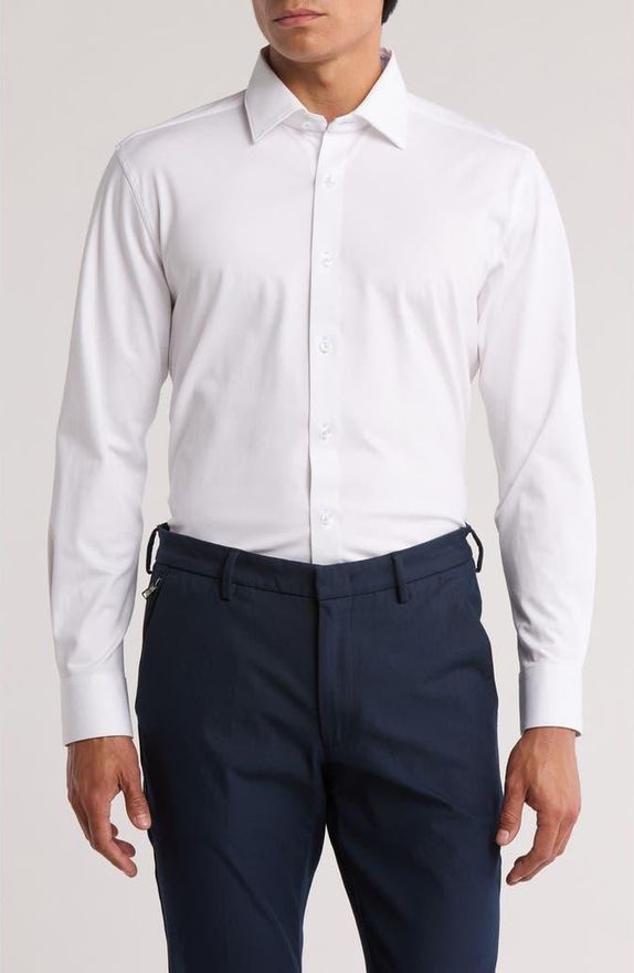 Levinas Tailored Fit Solid Cotton Dress Shirt in White at Nordstrom Rack,  Size Xxx-Large from $59.97 - on Stylight