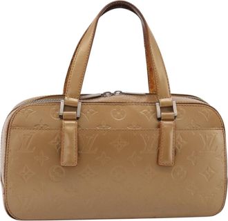 Louis Vuitton Mat Shelton Monogram Vernis Brown Patent_Leather Handbag (Pre-Owned)