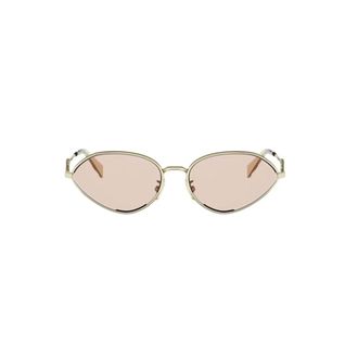 Celine Celine - Wire Zonnebril - Dames - Accessoires - Geel - Maat: 58 MM Polyamide