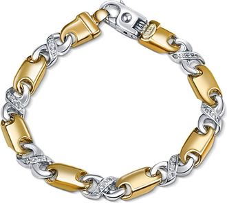 Pompeii3 Mens 14k Gold (63gram) or Platinum (118gram) 9.5mm Diamond Bracelet 8.5
