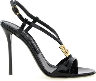 Dolce & Gabbana Black Calfskin Stiletto Heel Womens Sandals