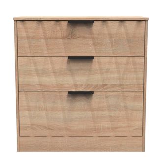 Welcome Furniture Calgary Ready Assembled 3 Drawer Deep Chest in Bardolino Oak - Welcome Furniture | TJ Hughes