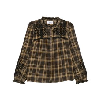 BA&SH Kaela geborduurde blouse - Dames - Blouses & Shirts - Veelkleurig - Maat: S Katoen
