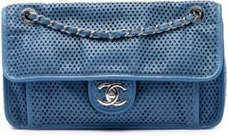 Chanel Pre-owned Up In The Air Flap Bag - Dames - Vintage Schoudertas - Blauw - ONE Size - Leer - Vintage