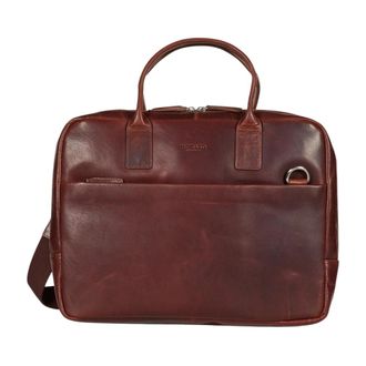 Howard London Laptop Bag Stanley - Heren - Laptoptassen - Bruin - ONE Size - Leer - Tassen