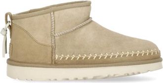 UGG Classic Ultra Mini - Dames - Winterlaarzen - Beige - 36 EU - Leer - Schoenen