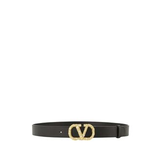 Valentino Accessoires, Dames, Zwart, 95 CM, Leer, Belt H. 30 Vlogo