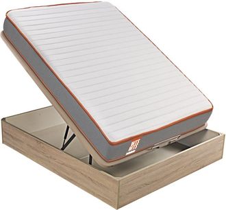 What The Sleep Colch&oacute;n y Canap&eacute;, Espuma Hr, madera, 90x190