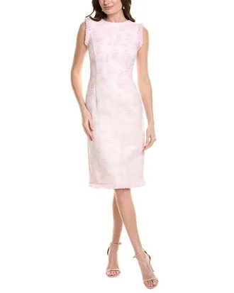 Oscar De La Renta Oscar De La Renta Tweed Silk-Lined Midi Dress