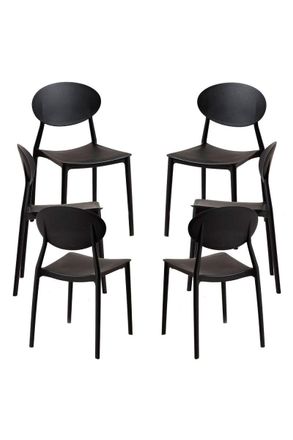 Regalos Miguel Packs Sillas Jard&iacute;n - Pack 6 Sillas But&aacute;n - Negro