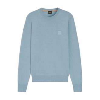 HUGO BOSS Truien & Vesten, Heren, Blauw, L, Katoen, Kanovano Pullover