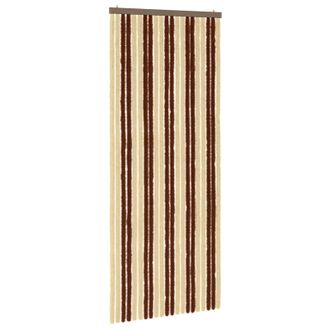 vidaXL Cortina De Insectos De Chenilla Marr&oacute;n Y Beige 90 X 220 Cm Vidaxl