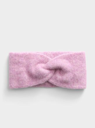 Simons Womens Fuzzy alpaca knit headband Exclusive collection from Italy