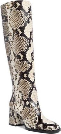 Stuart Weitzman Nola Knee High Boot in Cream/Oat Embossed at Nordstrom Rack, Size 7.5
