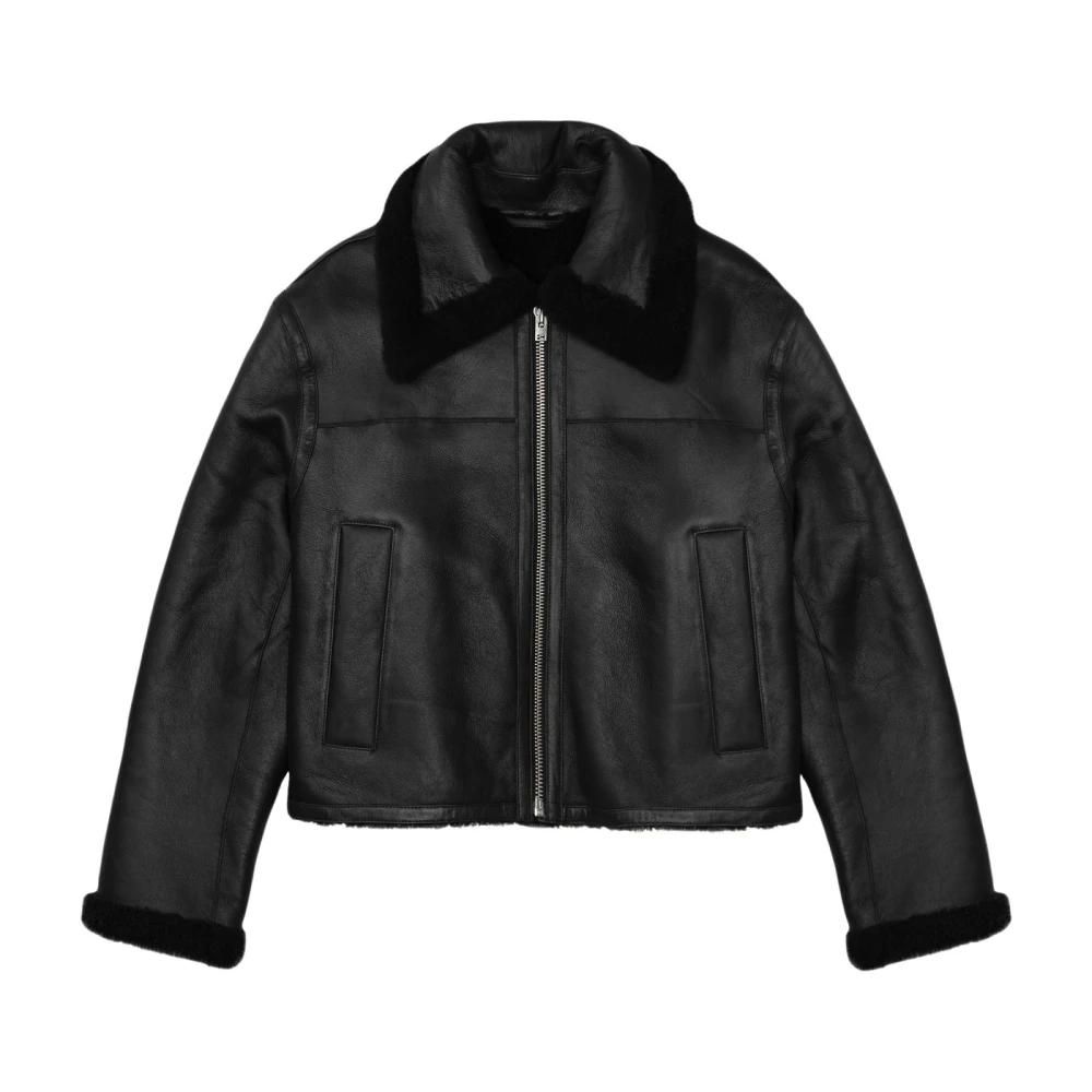 Schott NYC - Veste En Cuir Pour Femme Avec Col En Fausse Fourrure Amovible - Style Motard Classique