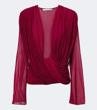 CHRISTOPHER ESBER Top Ripple de jersey drapeado
