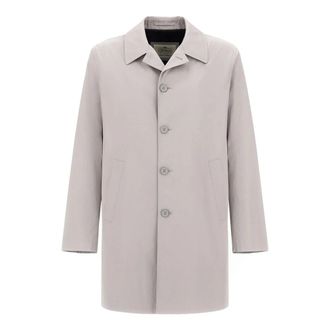Herno Single-Breasted Coats, male, Beige, Size: XL Raincoat