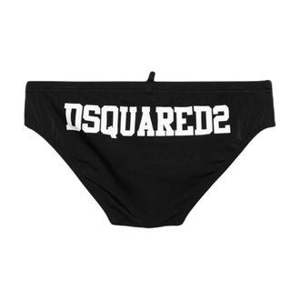 Dsquared2 Beachwear, male, Black, Size: XL Black Sea Swim Briefs