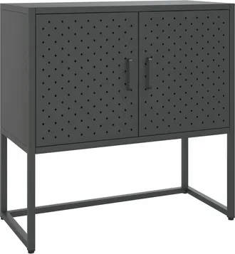 vidaXL Aparador De Acero Antracita 75x35x75 Cm Vidaxl