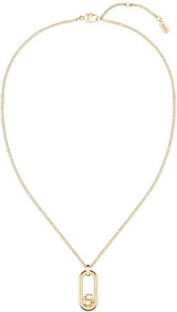 BOSS Gold-tone chain necklace with Double B monogram pendant