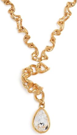 Sterling King twisted crystal pendant necklace - women - Crystal - One Size - Gold
