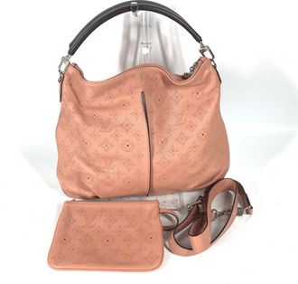 Louis Vuitton Pink Rose Monogram Mahina Leather Leather Handbag Pouch Shoulder Bag Tote Bag (Pre-Owned)
