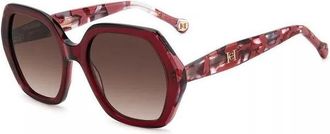 Carolina Herrera Burgundy Gradient Geometric Ladies Sunglasses HER 0181/S 082U/HA 55