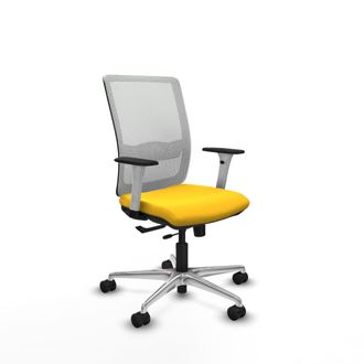 Piqueras y Crespo Silla De Oficina Piqueras Y Crespo Haches Amarillo Cuero Sint&eacute;tico