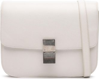 Celine Pre-owned Womens Classic Box Shoulder Bag - White Leather - One Size