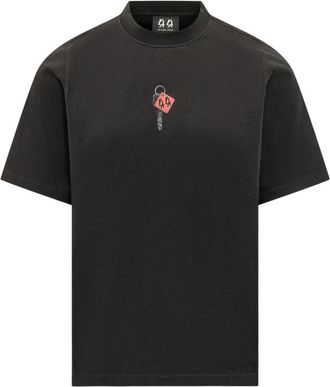 44 Label Group Black Crew Neck T-Shirt