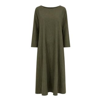 Pomandere Vestido Largo Acampanado - Dresses - Mujer - Verde - L