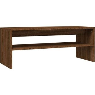 vidaXL Vidaxl - Mesa De Centro Madera Contrachapada Roble Marr&oacute;n 100x40x40 Cm